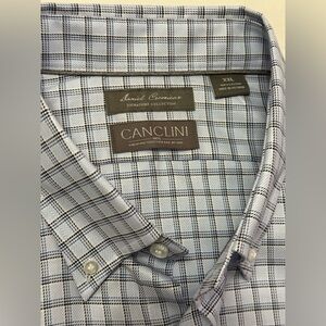 Going Soon! Daniel Cremieux Signature Label Dress Shirt - Light Blue Plaid. XXL
